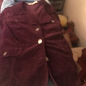 Burgundy corduroy blazer